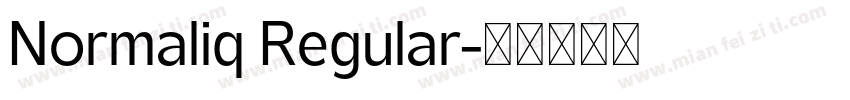 Normaliq Regular字体转换